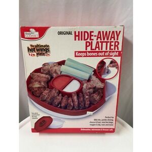 Handy Gourmet Hideaway Platter great for serving ribs or wings